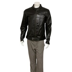 Harley Davidson Men’s Black Layering System Cafe Racer Leather Jacket